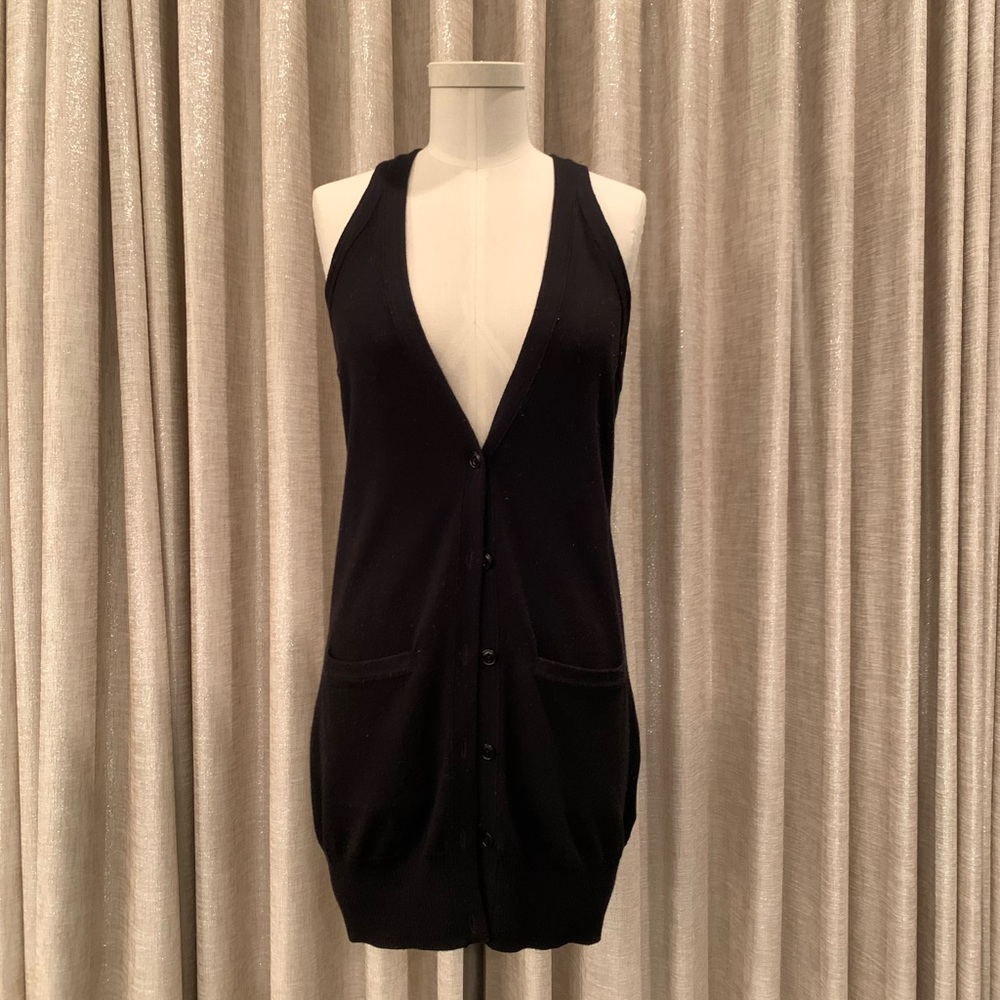Rugby Ralph Lauren black long vest cardigan